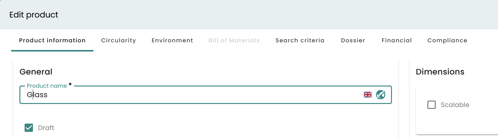 Checkbox to set product in draft mode